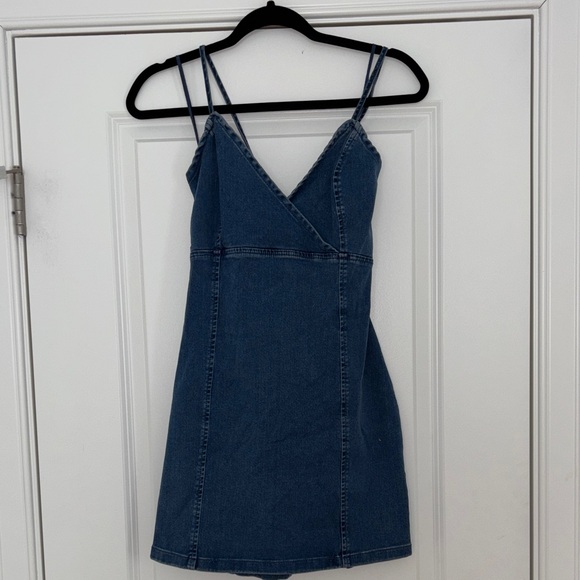 Garage Blue Denim Mini Dress - Picture 3 of 12